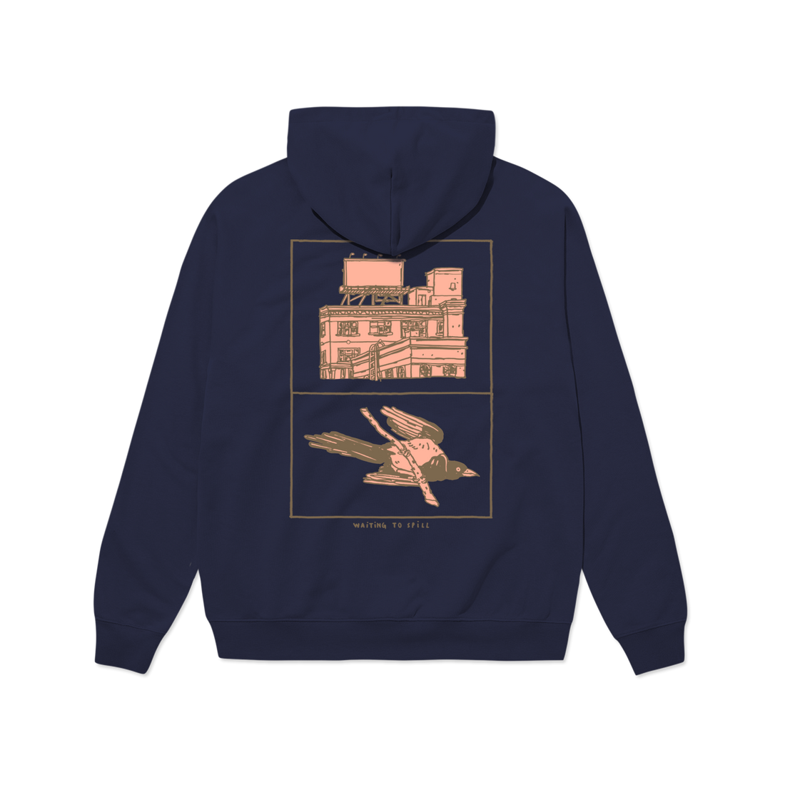 Waiting to Spill Hoodie - Navy